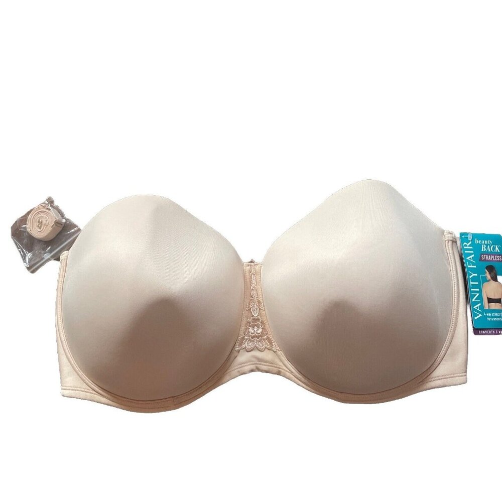 Vanity Fair Womens Beauty Back Underwire Smoothing Strapless Bra 42 G 74380 ROSE